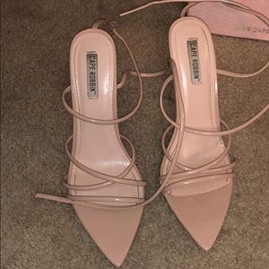 Nude Open toe heels